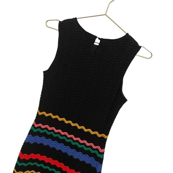 Ecru Multicolor Striped Sleeveless Cotton Sweater Dress Size Small - Picture 8 of 9